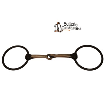 Mors de filet acier Insert cuivre