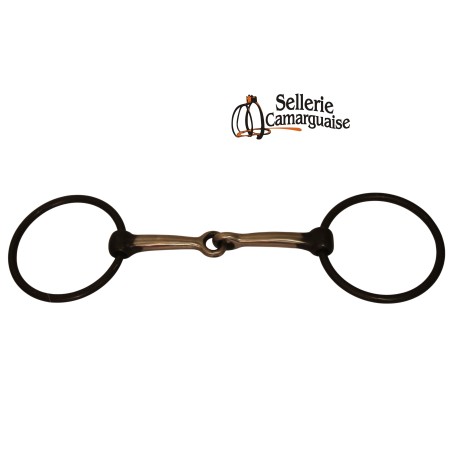 Mors de filet acier Insert cuivre